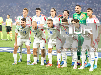 Team Italy before the match during France vs Italy, UEFA Nations League match, in Paris, France on September 6, 2024. (