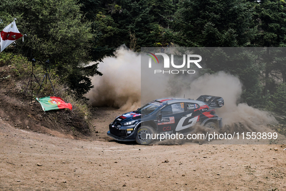 Driver Sebastien Ogier and co-driver Vincent Landais of the team Toyota Gazoo Racing WRT, Toyota GR Yaris Rally1 Hybrid, face the first day...