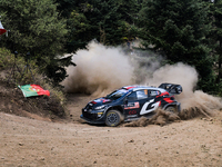 Driver Sebastien Ogier and co-driver Vincent Landais of the team Toyota Gazoo Racing WRT, Toyota GR Yaris Rally1 Hybrid, face the first day...