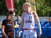 Marzena Marciniak participates in the LOTTO 3x3 League basketball game in Sosnowiec, Poland, on September 6, 2024. The Lotto 3x3 Liga tourna...