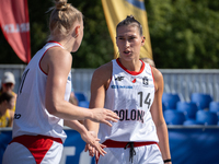 Bozena Puter participates in the LOTTO 3x3 League basketball game in Sosnowiec, Poland, on September 6, 2024. The Lotto 3x3 Liga tournament...