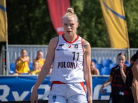 Marzena Marciniak participates in the LOTTO 3x3 League basketball game in Sosnowiec, Poland, on September 6, 2024. The Lotto 3x3 Liga tourna...