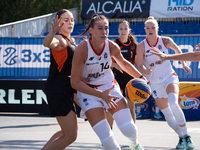 Bozena Puter participates in the LOTTO 3x3 League basketball game in Sosnowiec, Poland, on September 6, 2024. The Lotto 3x3 Liga tournament...