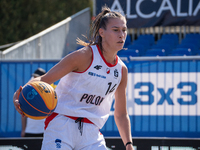 Bozena Puter participates in the LOTTO 3x3 League basketball game in Sosnowiec, Poland, on September 6, 2024. The Lotto 3x3 Liga tournament...