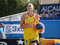 Dominika Mielczarek participates in the LOTTO 3x3 League basketball game in Sosnowiec, Poland, on September 6, 2024. The Lotto 3x3 Liga tour...