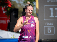 Alicja Malawy participates in the LOTTO 3x3 League basketball game in Sosnowiec, Poland, on September 6, 2024. The Lotto 3x3 Liga tournament...