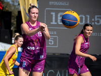 Alicja Malawy participates in the LOTTO 3x3 League basketball game in Sosnowiec, Poland, on September 6, 2024. The Lotto 3x3 Liga tournament...