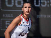 Bozena Puter participates in the LOTTO 3x3 League basketball game in Sosnowiec, Poland, on September 6, 2024. The Lotto 3x3 Liga tournament...