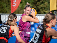 Alicja Malawy participates in the LOTTO 3x3 League basketball game in Sosnowiec, Poland, on September 6, 2024. The Lotto 3x3 Liga tournament...