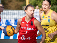 Klaudia Wnorowska participates in the LOTTO 3x3 League basketball game in Sosnowiec, Poland, on September 6, 2024. Lotto 3x3 Liga tournament...