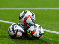 The official ball of the Nations League during the Belgium vs. Israel match on matchday 1 of the UEFA Nations League 2024-2025, in Debrecen,...