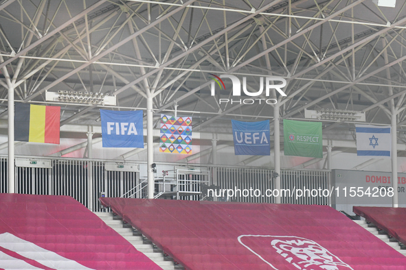 Flags during Belgium vs Israel: matchday 1 of UEFA Nations League 2024-2025, in Debrecen, Hungary, on September 6, 2024, at Nagyerdei Stadio...