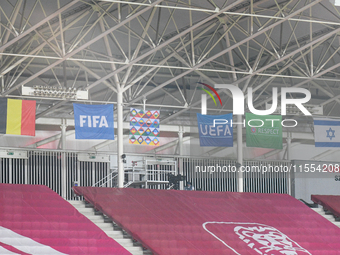 Flags during Belgium vs Israel: matchday 1 of UEFA Nations League 2024-2025, in Debrecen, Hungary, on September 6, 2024, at Nagyerdei Stadio...