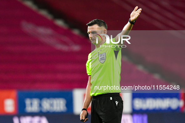 Michael Oliver during Belgium vs Israel: matchday 1 of UEFA Nations League 2024-2025, in Debrecen, Hungary, on September 6, 2024, at Nagyerd...