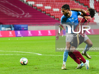 Julien Duranville and Sagiv Jehezkel are in action during Belgium vs. Israel: matchday 1 of the UEFA Nations League 2024-2025, in Debrecen,...