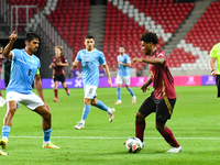 Julien Duranville is in action during Belgium vs. Israel: matchday 1 of the UEFA Nations League 2024-2025, in Debrecen, Hungary, on Septembe...