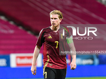 Kevin De Bruyne in action during Belgium vs Israel: matchday 1 of UEFA Nations League 2024-2025, in Debrecen, Hungary, on September 6, 2024,...