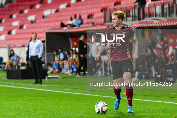 Kevin De Bruyne in action during Belgium vs Israel: matchday 1 of UEFA Nations League 2024-2025, in Debrecen, Hungary, on September 6, 2024,...