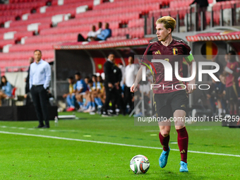 Kevin De Bruyne in action during Belgium vs Israel: matchday 1 of UEFA Nations League 2024-2025, in Debrecen, Hungary, on September 6, 2024,...