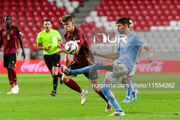 Charles De Ketelaere is in action during Belgium vs. Israel: matchday 1 of UEFA Nations League 2024-2025, at Nagyerdei Stadion in Debrecen,...