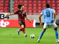 Arthur Theate in action during Belgium vs Israel: matchday 1 of UEFA Nations League 2024-2025, in Debrecen, Hungary, on September 6, 2024 (