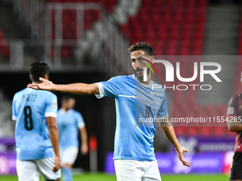 Sagiv Jehezkel is in action during Belgium vs Israel: matchday 1 of UEFA Nations League 2024-2025, in Debrecen, Hungary, on September 6, 202...