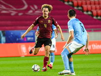 Wout Faes in action during Belgium vs Israel: matchday 1 of UEFA Nations League 2024-2025, in Debrecen, Hungary, on September 6, 2024, at Na...