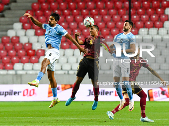 Youri Tielemans is in action during Belgium vs Israel: matchday 1 of UEFA Nations League 2024-2025, in Debrecen, Hungary, on September 6, 20...