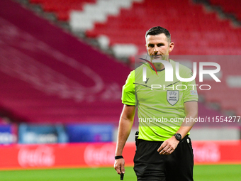 Michael Oliver during Belgium vs Israel: matchday 1 of UEFA Nations League 2024-2025, in Debrecen, Hungary, on September 6, 2024, at Nagyerd...