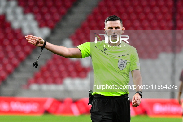 Michael Oliver during Belgium vs Israel: matchday 1 of UEFA Nations League 2024-2025, in Debrecen, Hungary, on September 6, 2024, at Nagyerd...