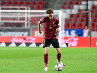 Maxim De Cuyper is in action during Belgium vs Israel: matchday 1 of UEFA Nations League 2024-2025, at Nagyerdei Stadion in Debrecen, Hungar...