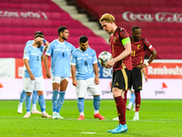 Kevin De Bruyne in action during Belgium vs Israel: matchday 1 of UEFA Nations League 2024-2025, in Debrecen, Hungary, on September 6, 2024,...