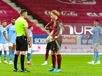 Kevin De Bruyne in action during Belgium vs Israel: matchday 1 of UEFA Nations League 2024-2025, in Debrecen, Hungary, on September 6, 2024,...