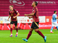 Youri Tielemans celebrates during Belgium vs Israel: matchday 1 of UEFA Nations League 2024-2025, in Debrecen, Hungary, on September 6, 2024...