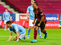 Youri Tielemans celebrates during Belgium vs Israel: matchday 1 of UEFA Nations League 2024-2025, in Debrecen, Hungary, on September 6, 2024...