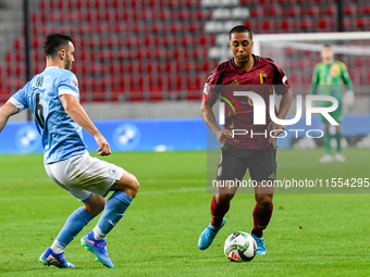 Youri Tielemans is in action during Belgium vs Israel: matchday 1 of UEFA Nations League 2024-2025, in Debrecen, Hungary, on September 6, 20...