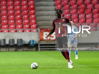 Amadou Onana is in action during Belgium vs Israel: matchday 1 of UEFA Nations League 2024-2025, in Debrecen, Hungary, on September 6, 2024,...