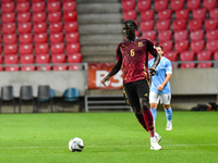 Amadou Onana is in action during Belgium vs Israel: matchday 1 of UEFA Nations League 2024-2025, in Debrecen, Hungary, on September 6, 2024,...