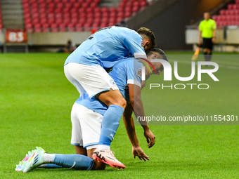 Anan Khalaili celebrates during the Belgium vs Israel match on matchday 1 of the UEFA Nations League 2024-2025 at Nagyerdei Stadion in Debre...