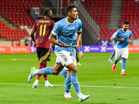 Anan Khalaili celebrates during the Belgium vs Israel match on matchday 1 of the UEFA Nations League 2024-2025 at Nagyerdei Stadion in Debre...