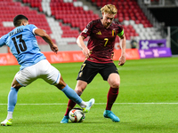 Kevin De Bruyne in action during Belgium vs Israel: matchday 1 of UEFA Nations League 2024-2025, in Debrecen, Hungary, on September 6, 2024,...