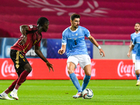 Idan Nachmias in action during Belgium vs Israel: matchday 1 of UEFA Nations League 2024-2025, in Debrecen, Hungary, on September 6, 2024 (