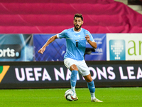 Sagiv Jehezkel is in action during Belgium vs Israel: matchday 1 of UEFA Nations League 2024-2025, in Debrecen, Hungary, on September 6, 202...