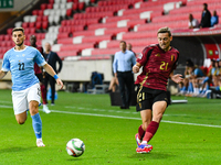 Timothy Castagne is in action during Belgium vs Israel: matchday 1 of UEFA Nations League 2024-2025, in Debrecen, Hungary, on September 6, 2...