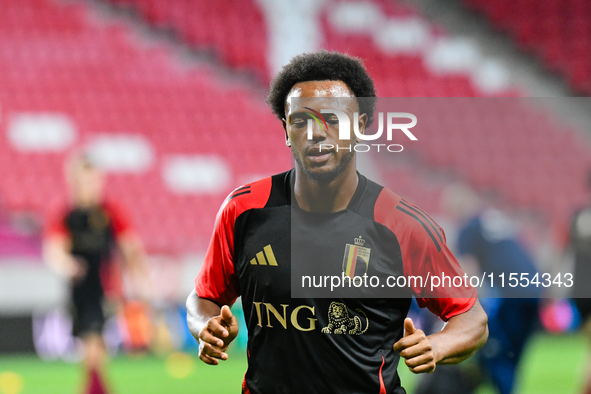 Portrait of Lois Openda during Belgium vs Israel: matchday 1 of UEFA Nations League 2024-2025, in Debrecen, Hungary, on September 6, 2024, a...