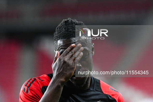 Portrait of Jeremy Doku during Belgium vs Israel: matchday 1 of UEFA Nations League 2024-2025, in Debrecen, Hungary, on September 6, 2024 