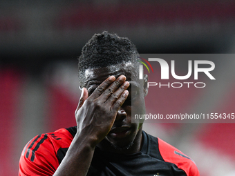 Portrait of Jeremy Doku during Belgium vs Israel: matchday 1 of UEFA Nations League 2024-2025, in Debrecen, Hungary, on September 6, 2024 (