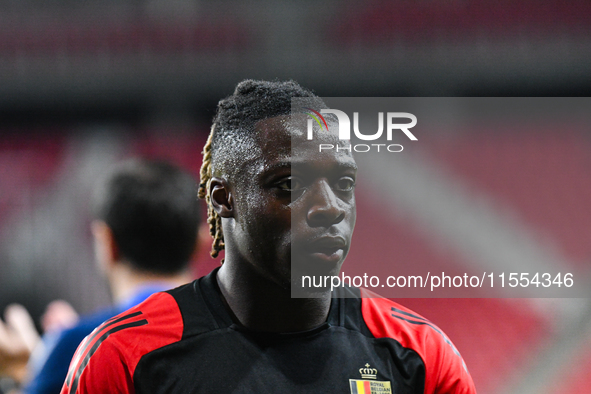 Portrait of Jeremy Doku during Belgium vs Israel: matchday 1 of UEFA Nations League 2024-2025, in Debrecen, Hungary, on September 6, 2024 