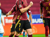 Kevin De Bruyne celebrates during Belgium vs Israel: matchday 1 of UEFA Nations League 2024-2025, in Debrecen, Hungary, on September 6, 2024...