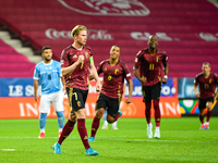 Kevin De Bruyne celebrates during Belgium vs Israel: matchday 1 of UEFA Nations League 2024-2025, in Debrecen, Hungary, on September 6, 2024...